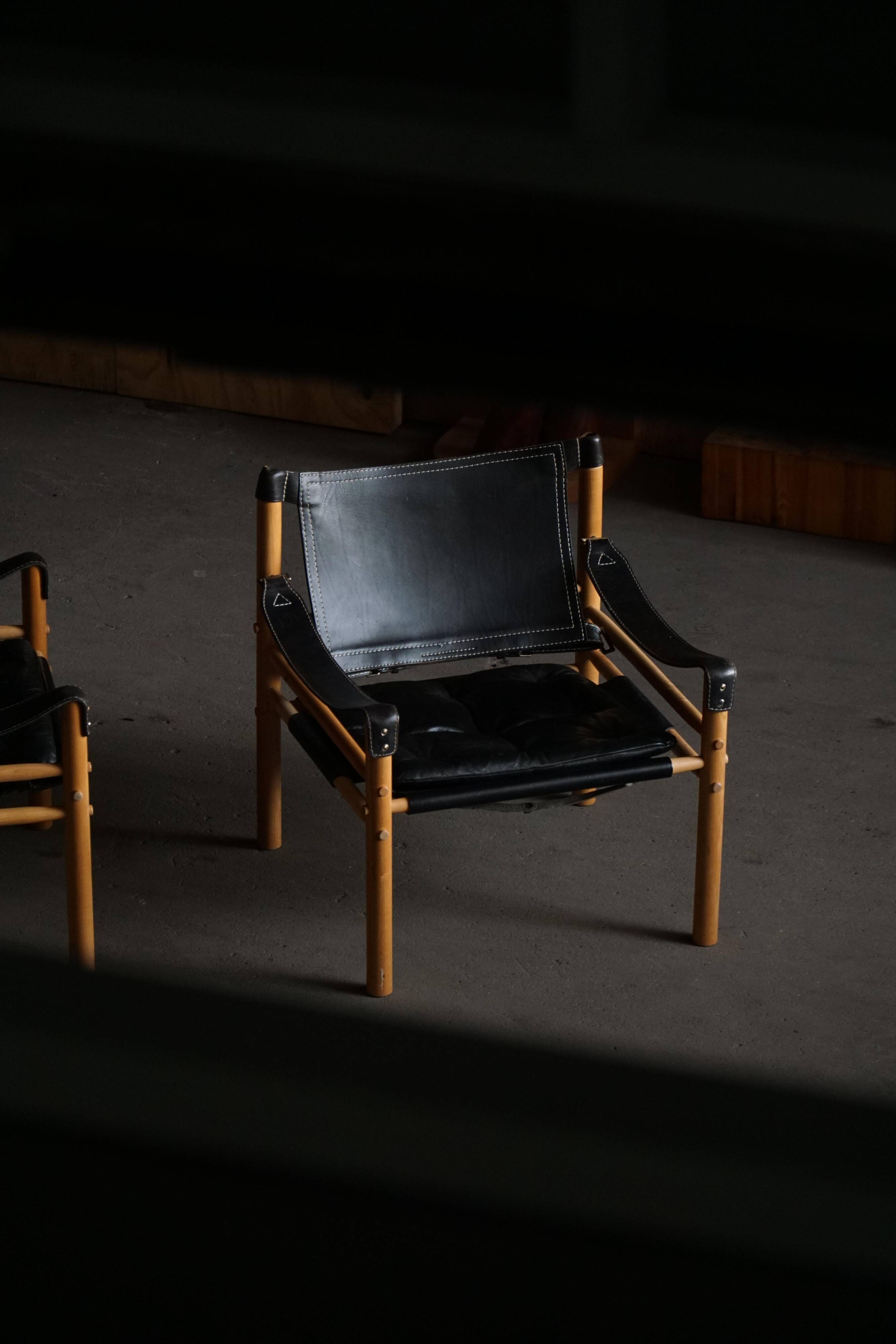 Set of Sirocco safari chairs by Arne Norell for Arne Norell AB, Sweden, 1960s.