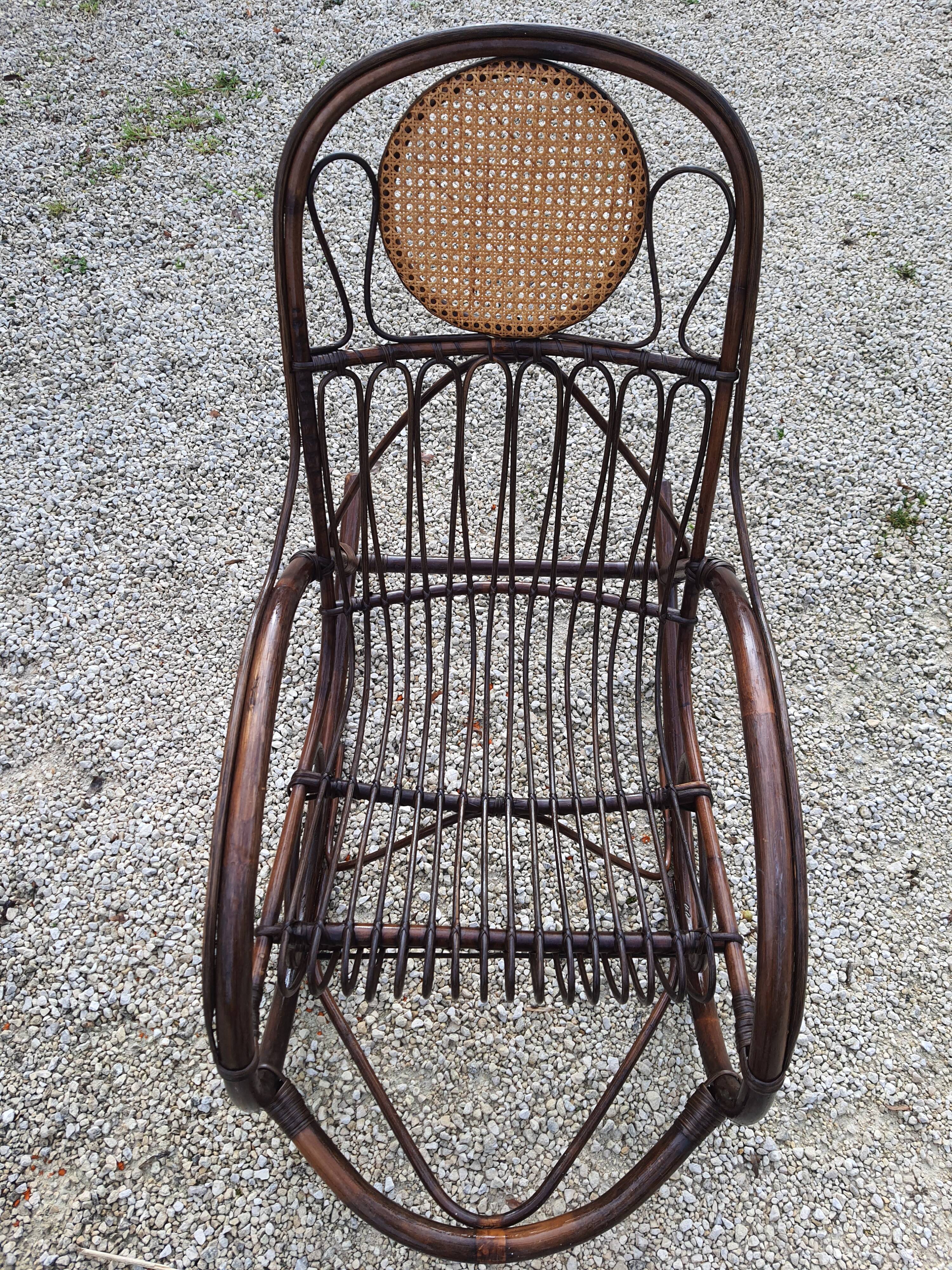 Rattan rocking-chair