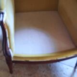 Pair of Louis XVI style bergère armchairs