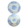 Assiettes plates anciennes en faïence terre de fer