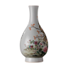 Vase à oiseaux et fleurs en porcelaine Rose de Style dynastie Qing, Vase Guanyin, artisanat classique
