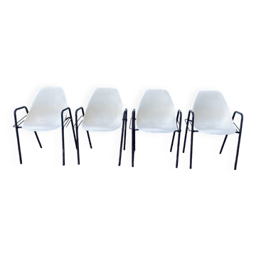 4 chaises des années 60 style Alladin