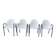 4 chaises des années 60 style Alladin