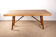 Large extendable dining table in oak by Guillerme and Chambron 1960.