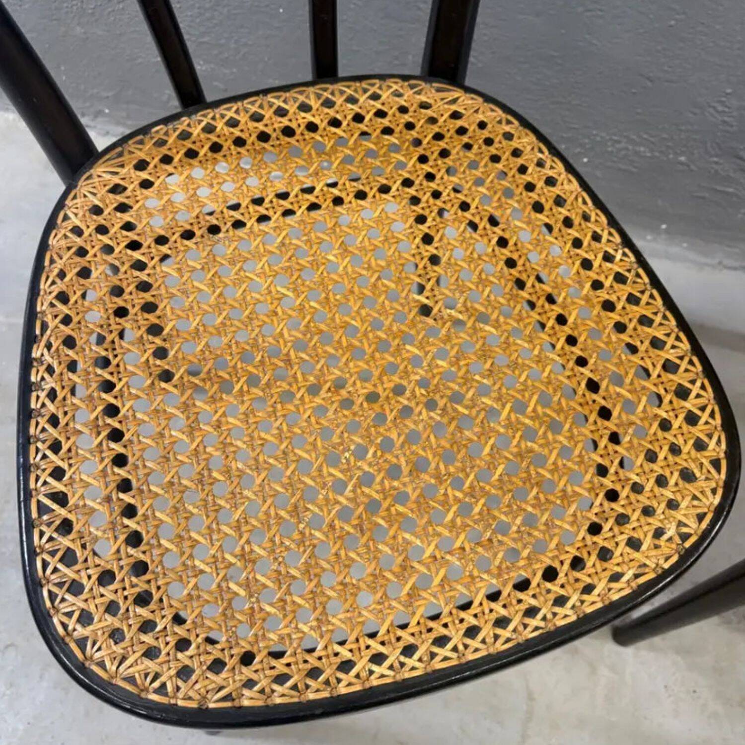 Pair of bentwood chairs, Vienna straw seat by Thonet for Herbatschek, 1960s Poland