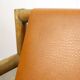 Mid-Century Scandinavian Armchair in Wood & Brown Leatherette, 60s