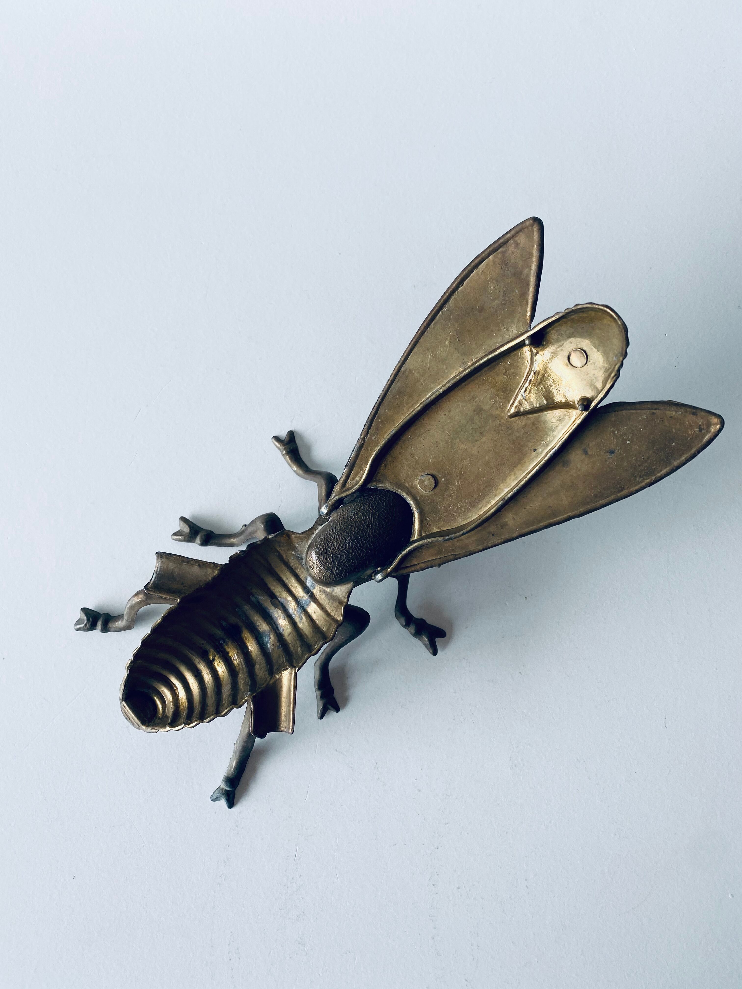 Cendrier mouche en laiton