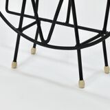 Mid-century cat-shaped magazine or record holder, iron, Italy, 1950s.