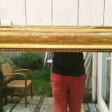 Mirror Louis Philippe 1900 gilded wood 135x 110 cm