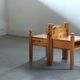 Pair of vintage chunky solid pine bedside tables, Denmark, 1970s