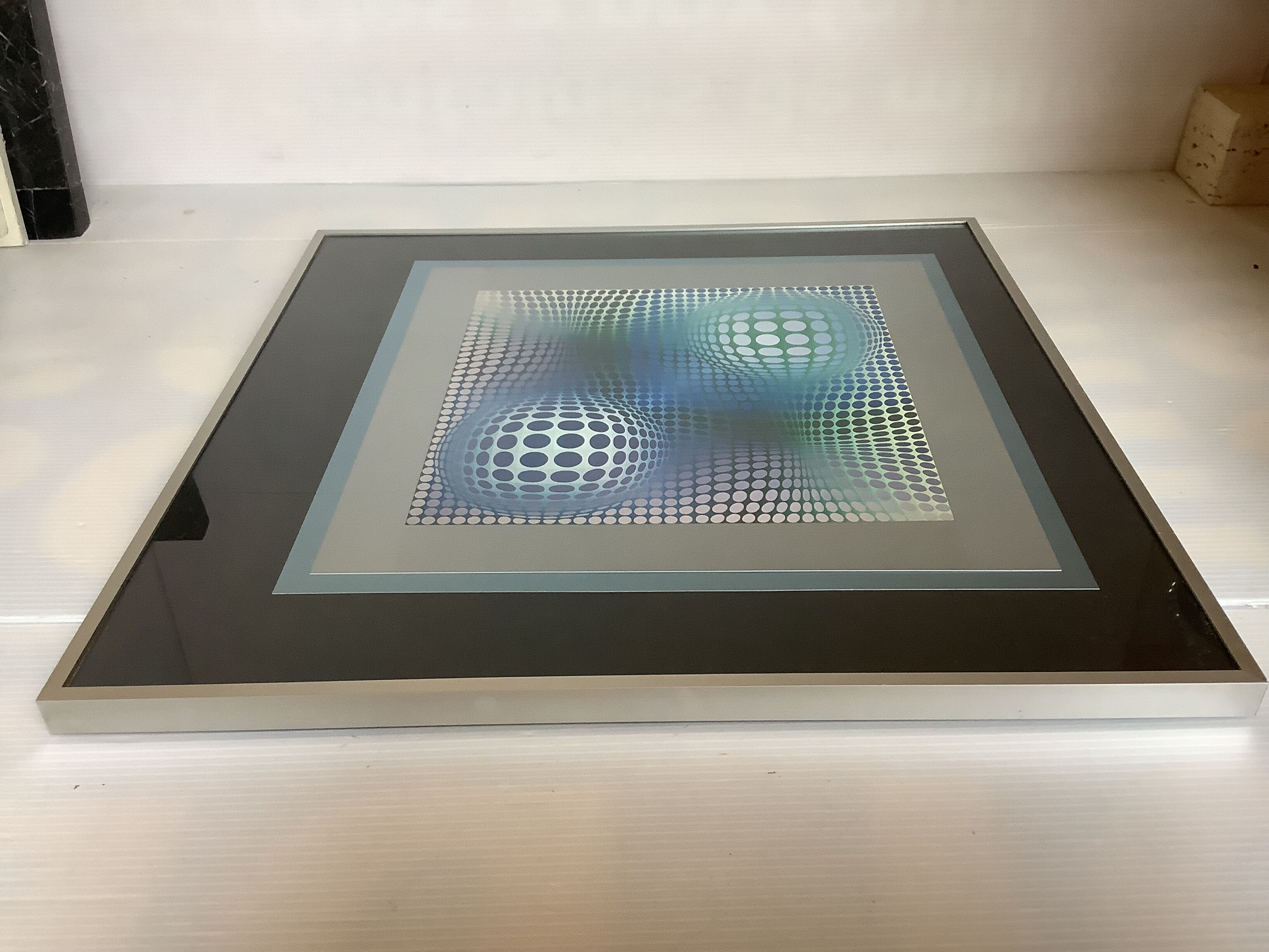 Kinetic screen printing table Vasarely