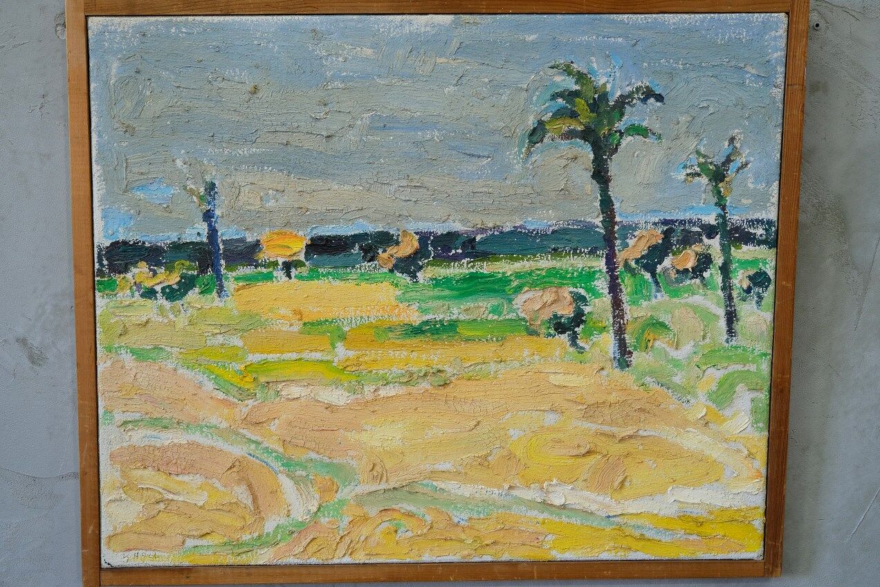 Karl Hall (1919-2011), Swedish Modern Painting, 1960s, Oil on Canvas, Framed