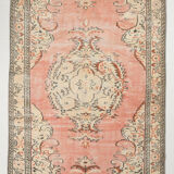 5x9 Madallion Pastel Vintage Rug, 263x160Cm