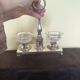 crystal and silver-plated metal salt and pepper shaker Christofle
