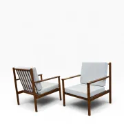 Set of 2 Italian armchairs