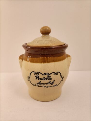 Poubelle apéritif pot en céramique vintage France