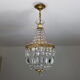 Lustre corbeille en cristal