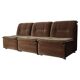 Canapé modulable vintage en velours marron/vert, 3 éléments