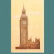 DESSIN DE LA TOUR DE LONDRES. GRAND BEN.