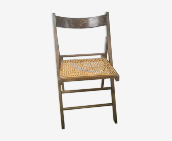 Chaise pliante à l'assise cannée