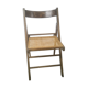 Folding chair with canned seat