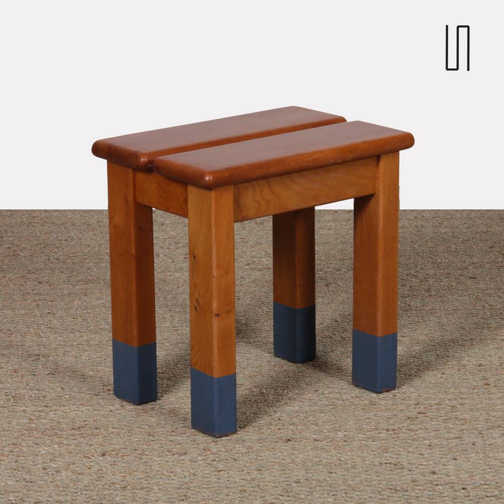 Tabouret vintage en orme, 1970