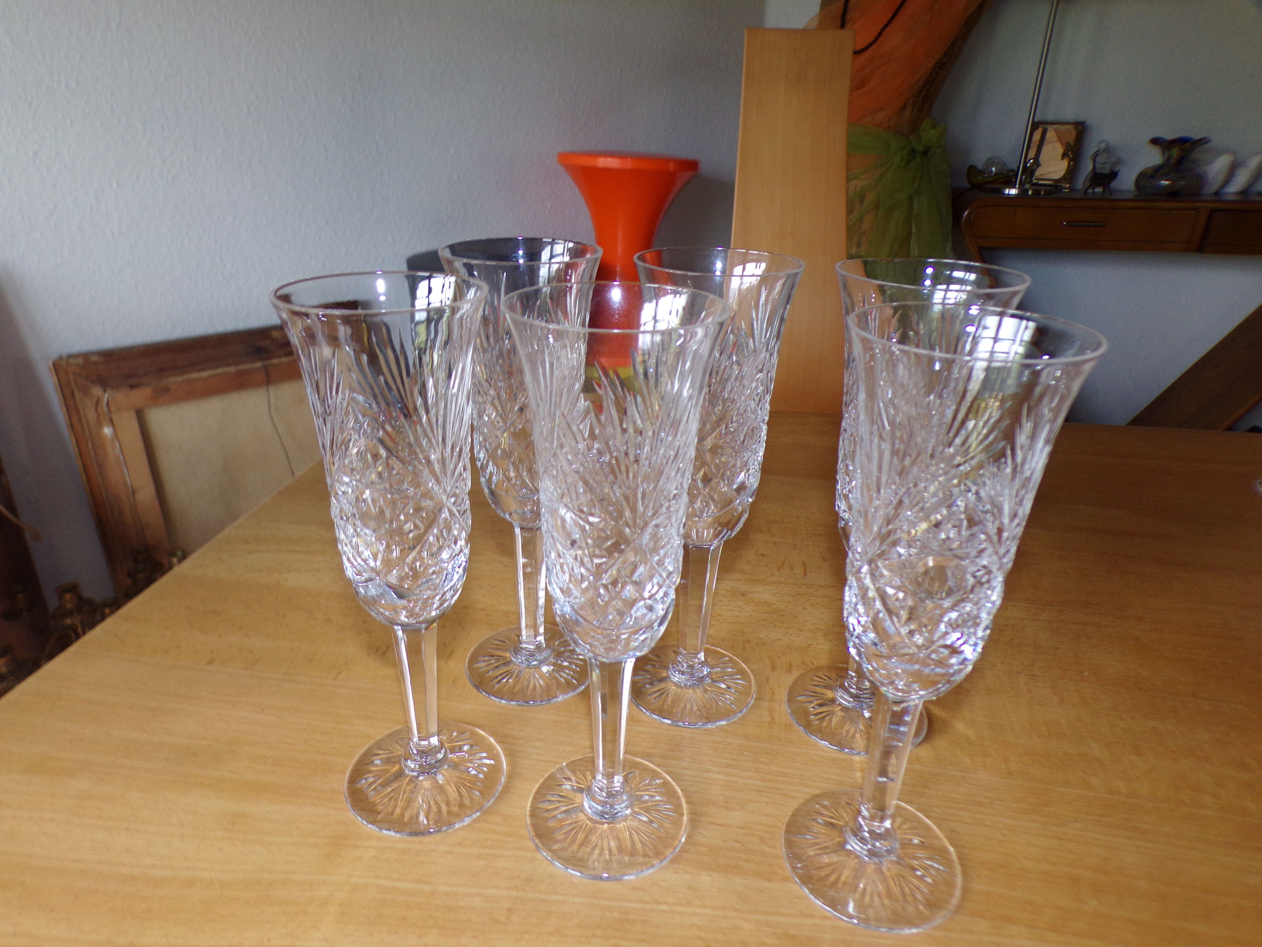 6 flutes à champagne Saint Louis