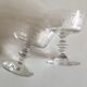 Set de 6 coupes à champagne en cristal sonnant années 20s