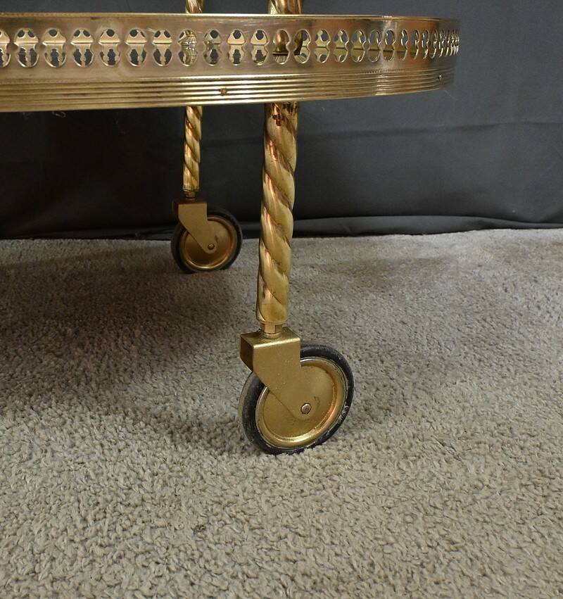 Brass Rolling Serving Cart - 1960