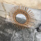 Rattan mirror