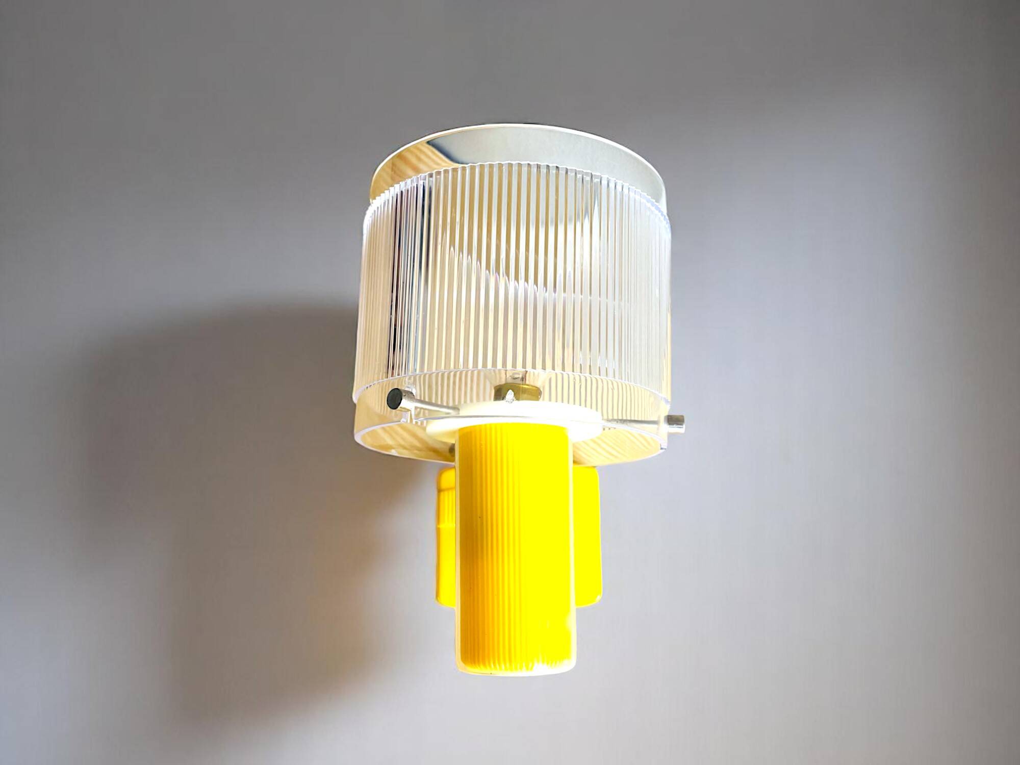 Mid century modern yellow wall sconce light