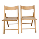 Paire de chaises pliante assise cannage
