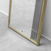 Vintage mirror with brass frame and transparent glass insert – Italian design 1970s