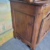 Louis XV period two-part glass sideboard