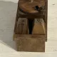Brutalist condiment service in wood – Mid-Century 1950s