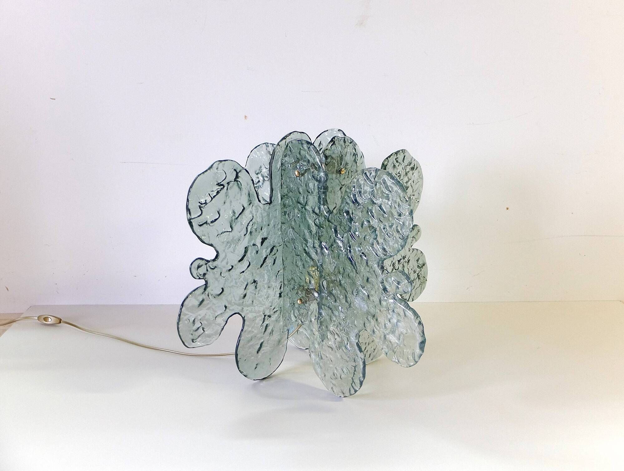 Mazzega thick Murano glass table lamp