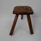 Tabouret à lait antique en chêne