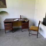 Bureau et sa chaise scandinave palissandre