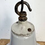 Large Industrial British Grey Enamel Pendant Lamp from Benjamin, 1960s