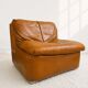 Modular armchair in cognac colour, France, 1970s.