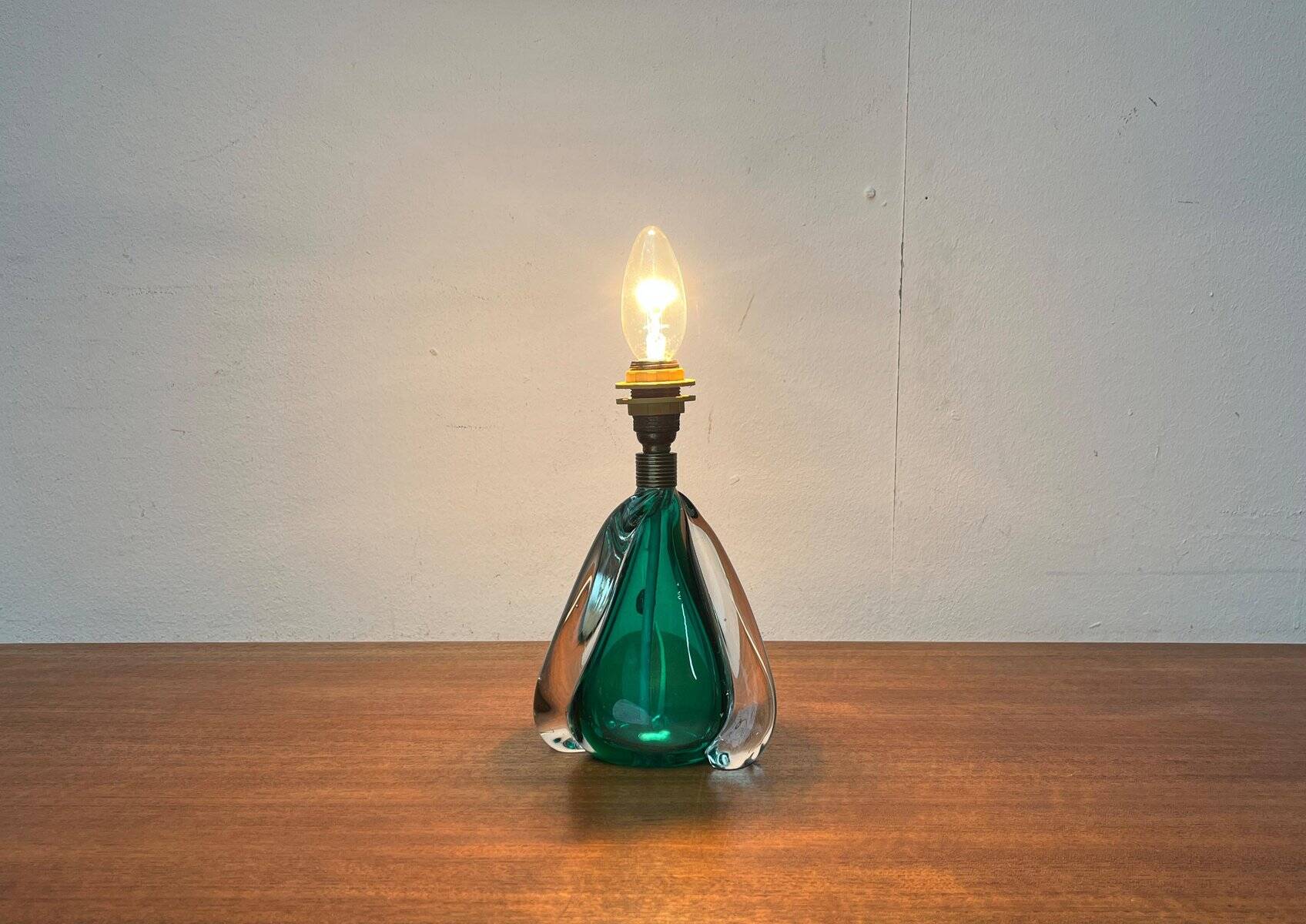 Mid-century Italian Murano glass table lamp from the 1950s.