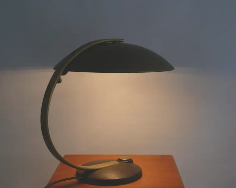 Brass table lamp, model Hillebrand 7613, 1960s