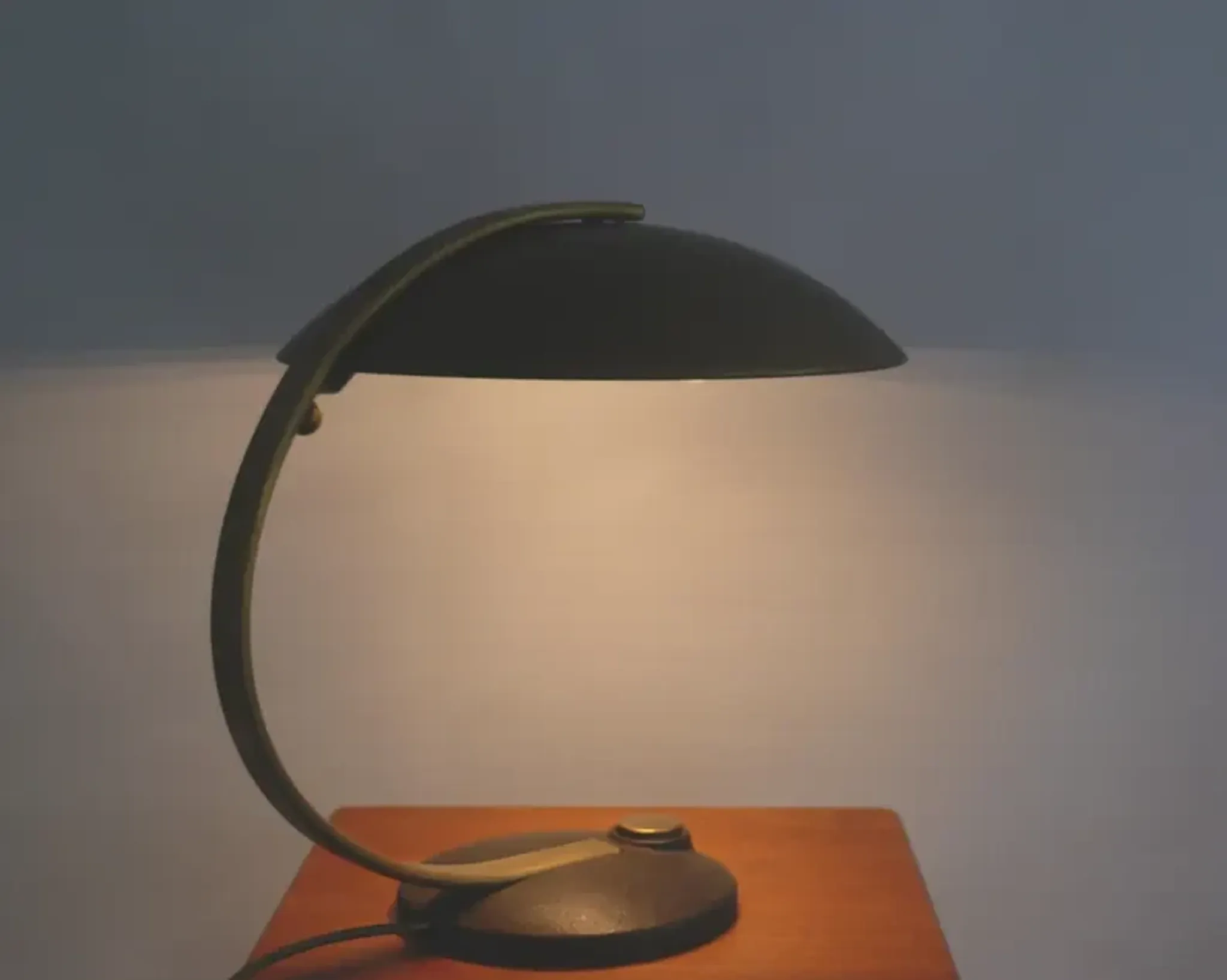 Brass table lamp, model Hillebrand 7613, 1960s