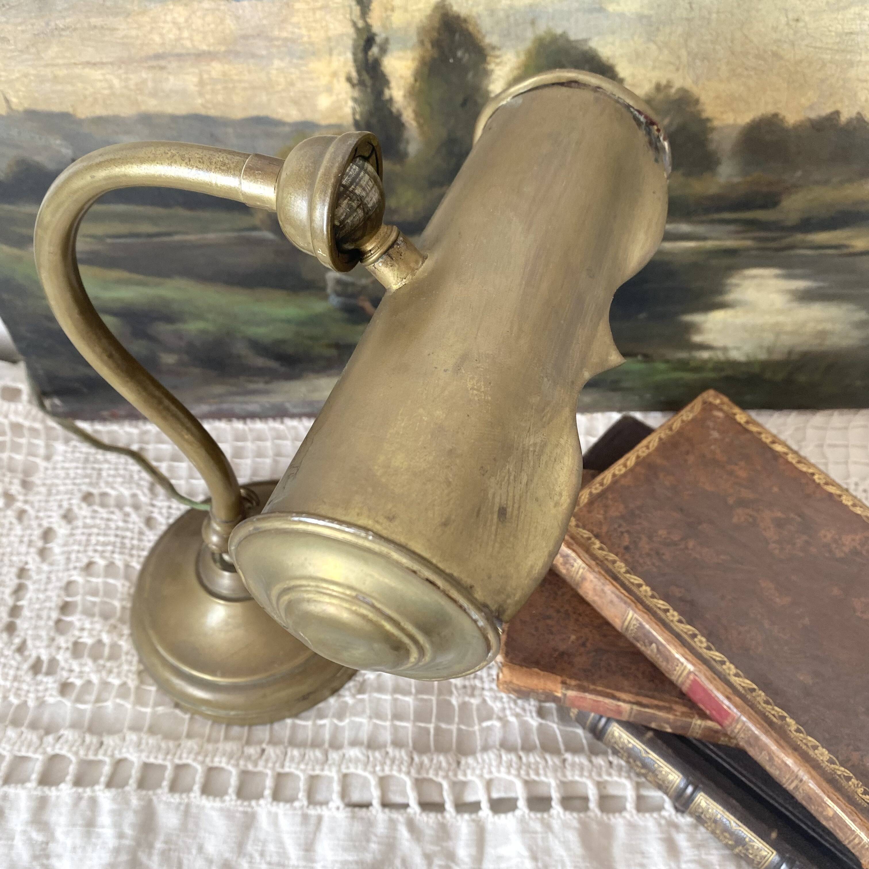Antique brass notary lamp, adjustable desk lamp