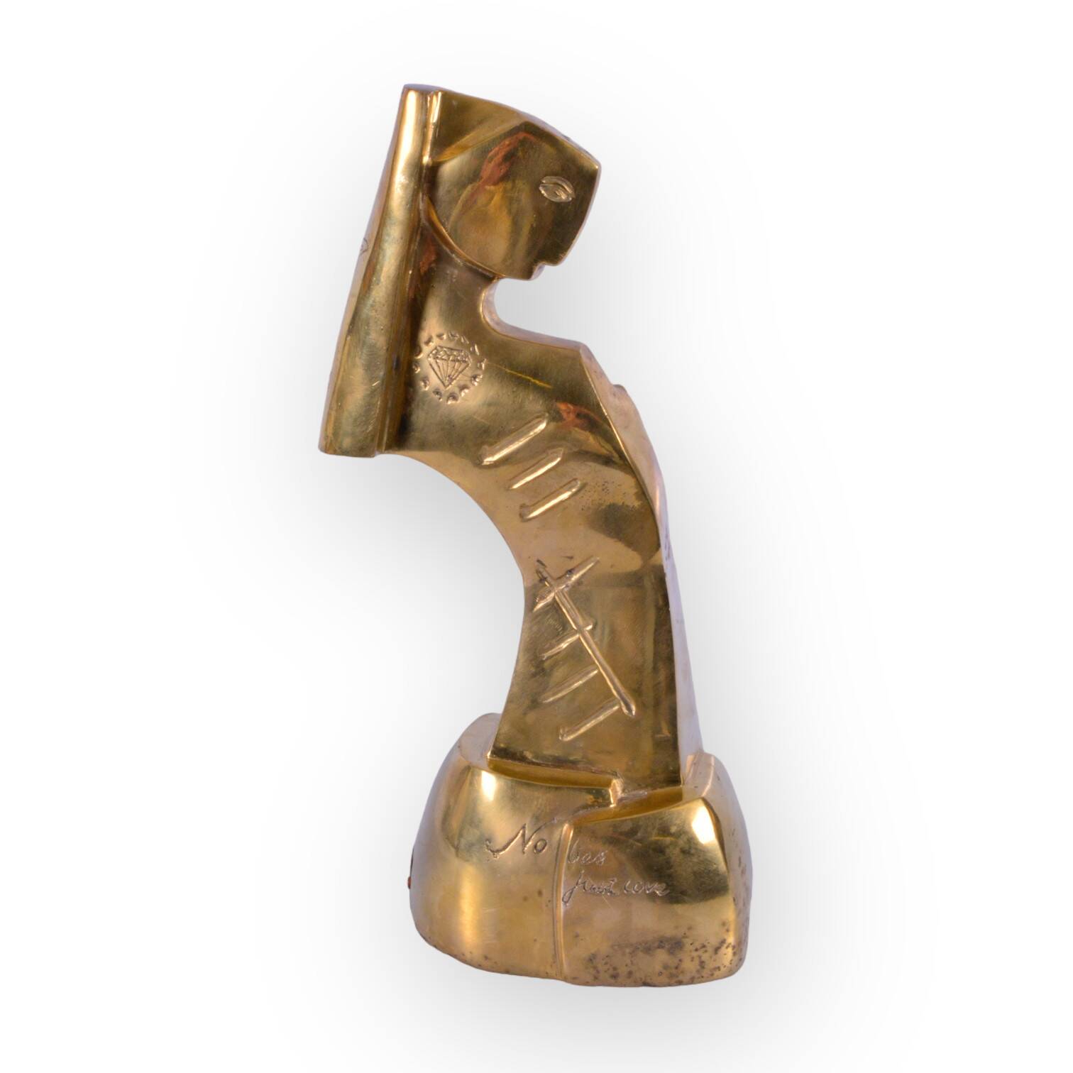 Please Love Me -Gold Patinated Bronze Sculpture by Andreas Wargenbrant 4/25