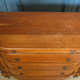 Chest of drawers 1900 Louis XVI style Marquetry 5 drawers