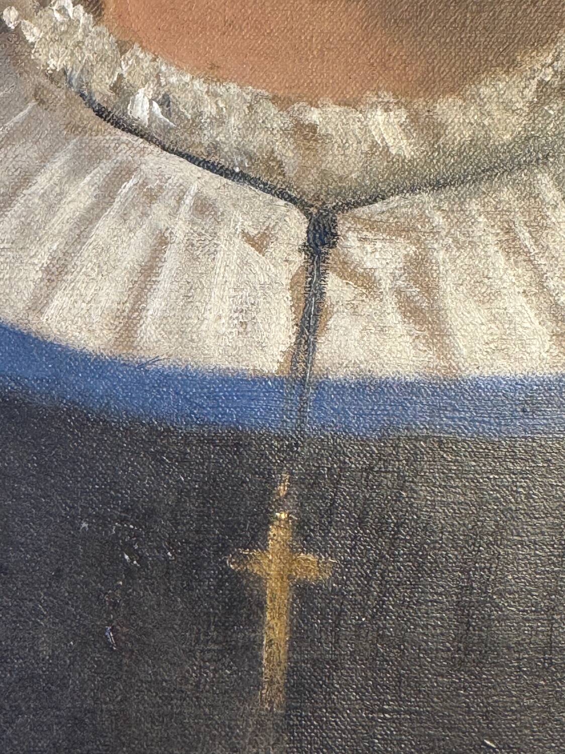 Oil on canvas portrait of a young girl, early 20th century