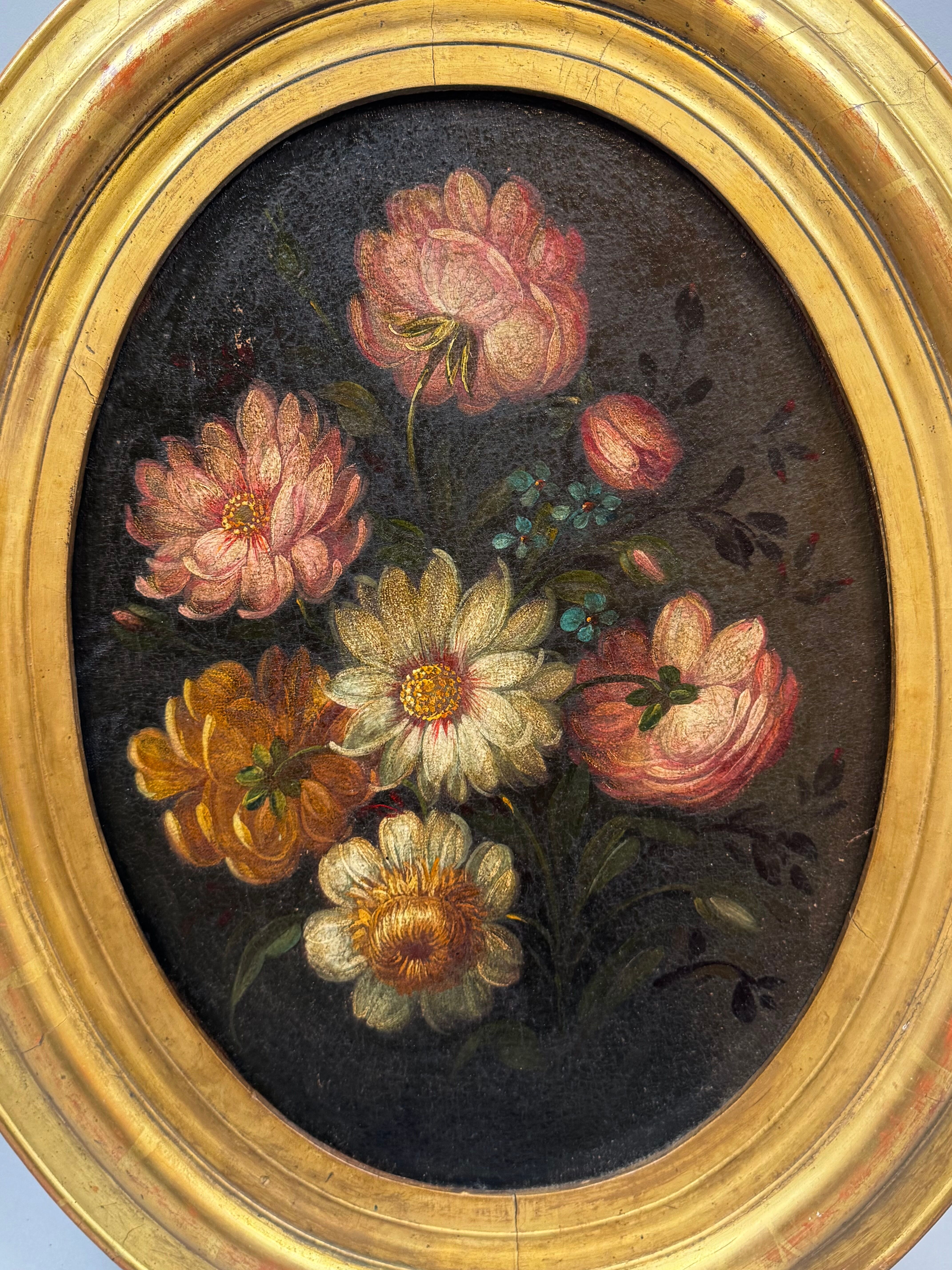 Paire de natures mortes florales