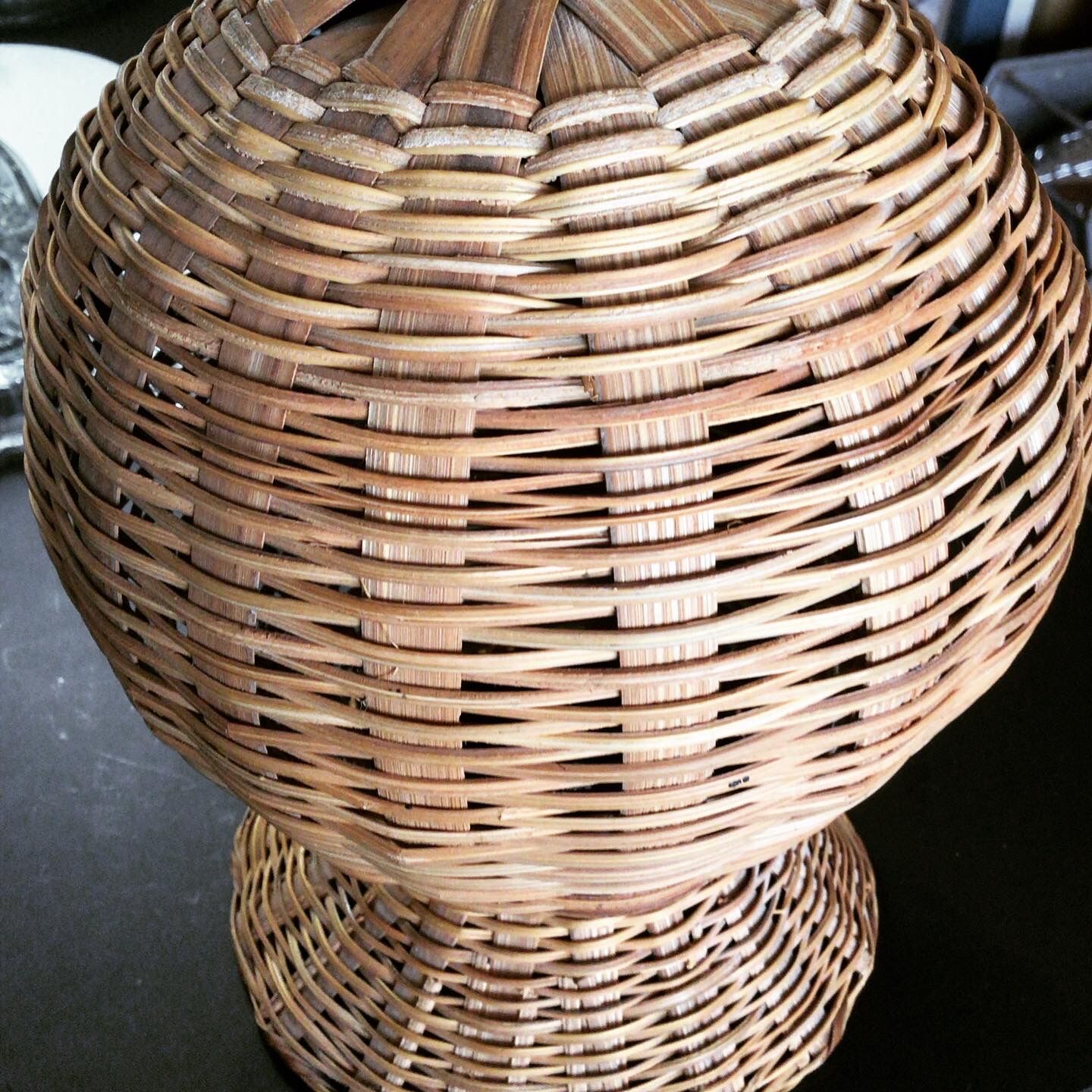 Marotte - wicker hat head