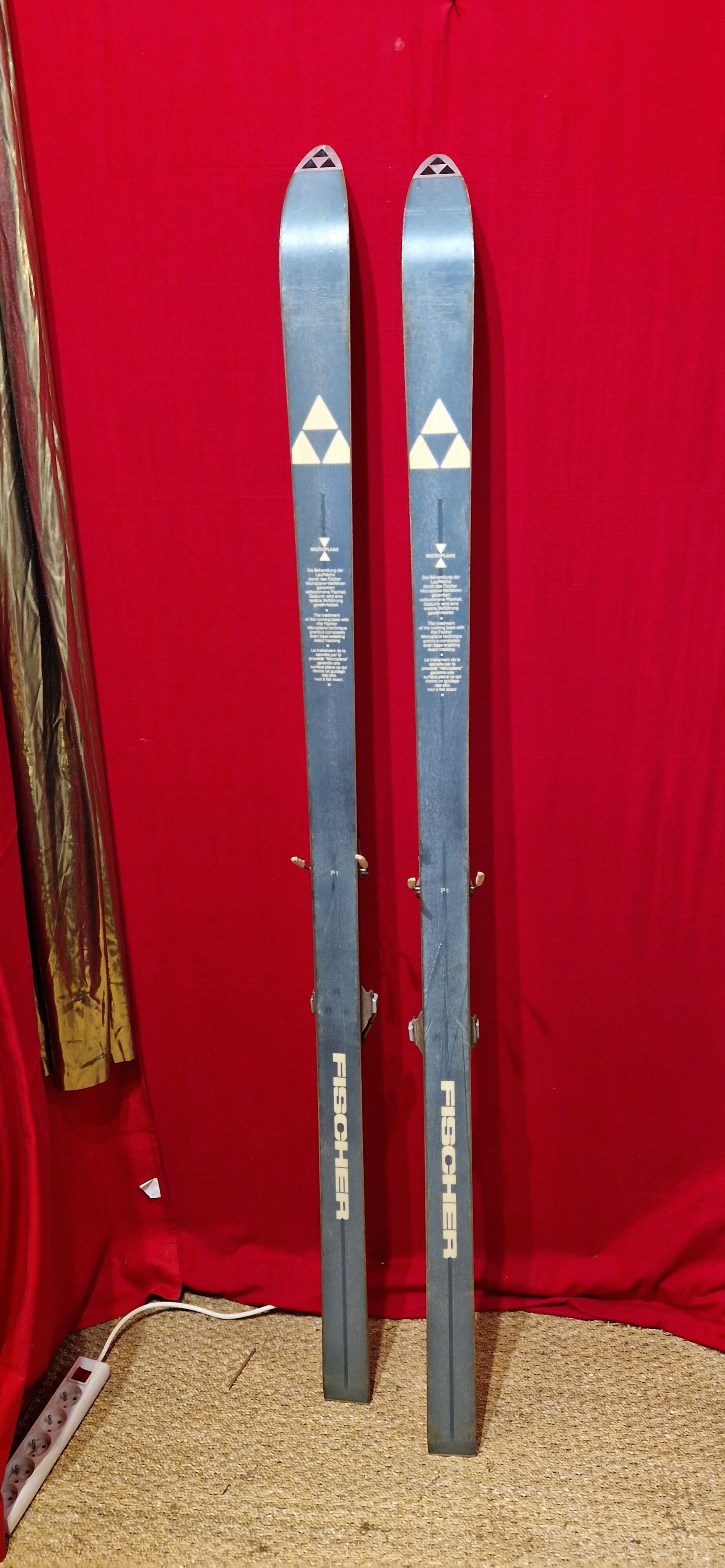 Pair of vintage skis